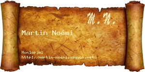 Martin Noémi névjegykártya